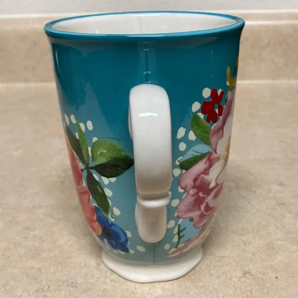 The Pioneer Woman Teal Floral Melody Footed Mug - Picture 4 of 8
